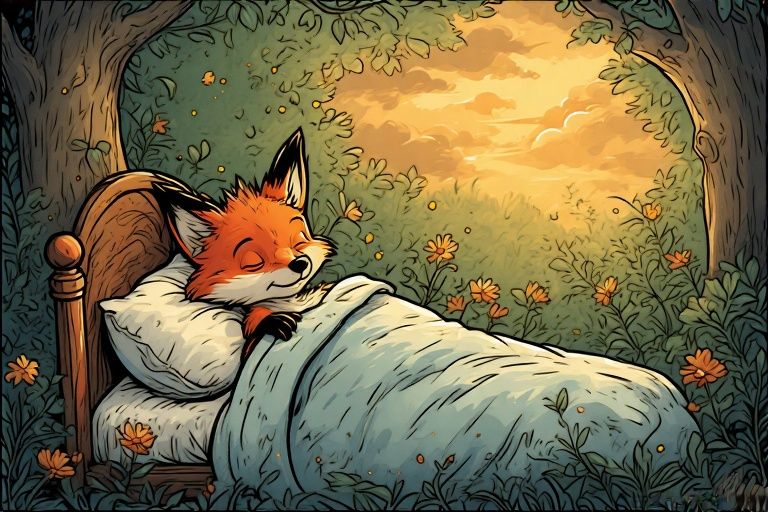 Relaxed Fox At Bedtime
