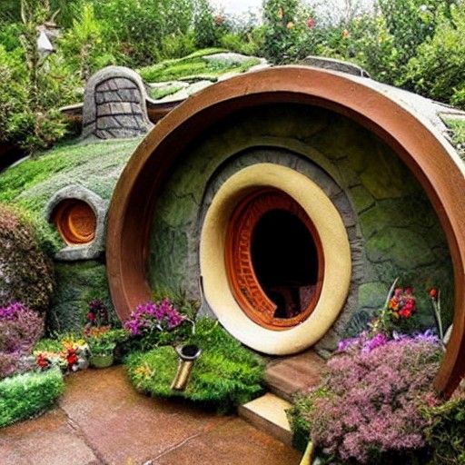 Hobbit home in the shire - AI Generated Artwork - NightCafe Creator