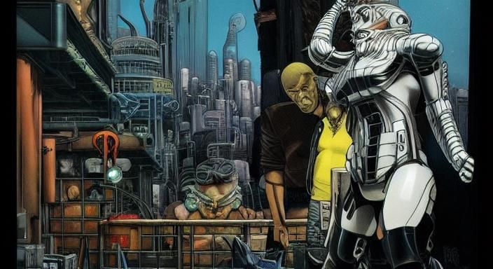 Marvel Comics, Studio Ghibli, ultra-detailed,  hyper-colors,...