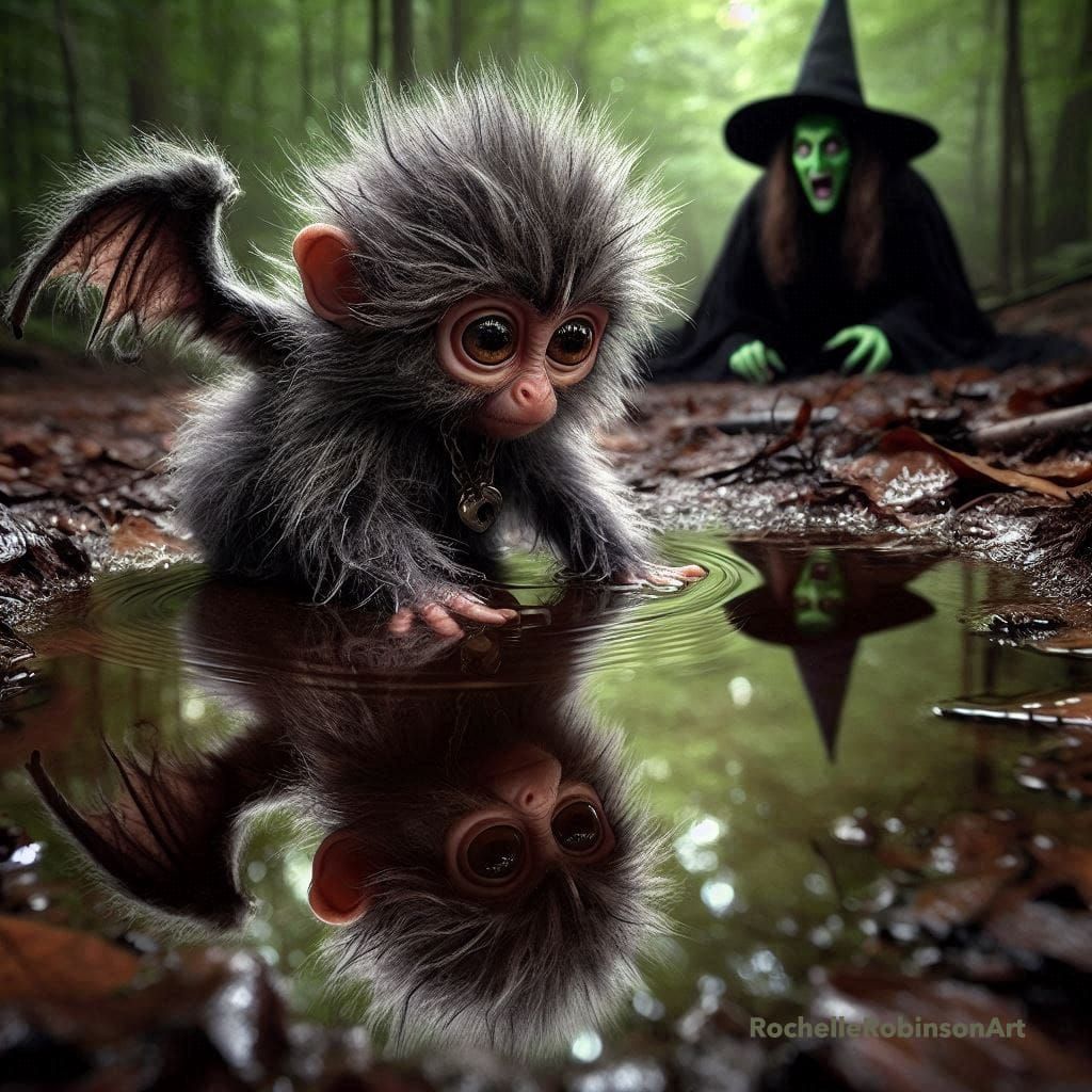 Elphaba and Flying Monkey