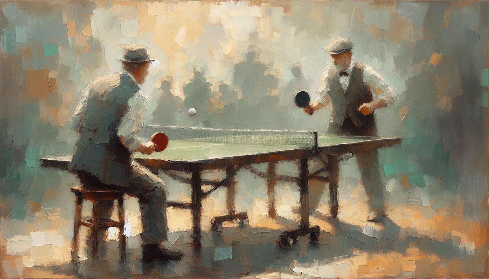 Men Playing Table Tennis