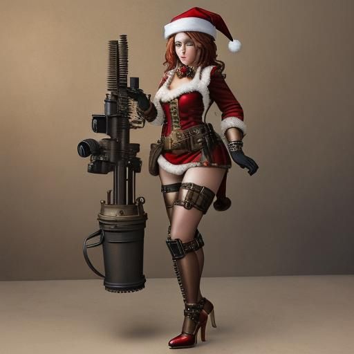 steam punk female santa claus