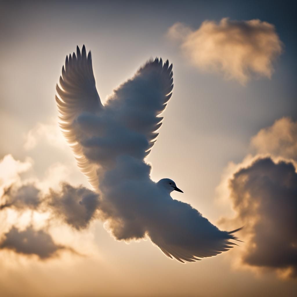 Cloud shaped like a bird