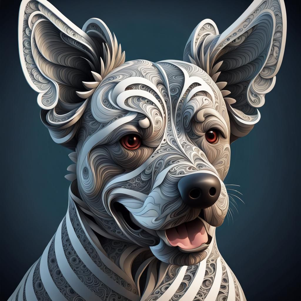 bouncing head dog AI Generated Artwork NightCafe Creator