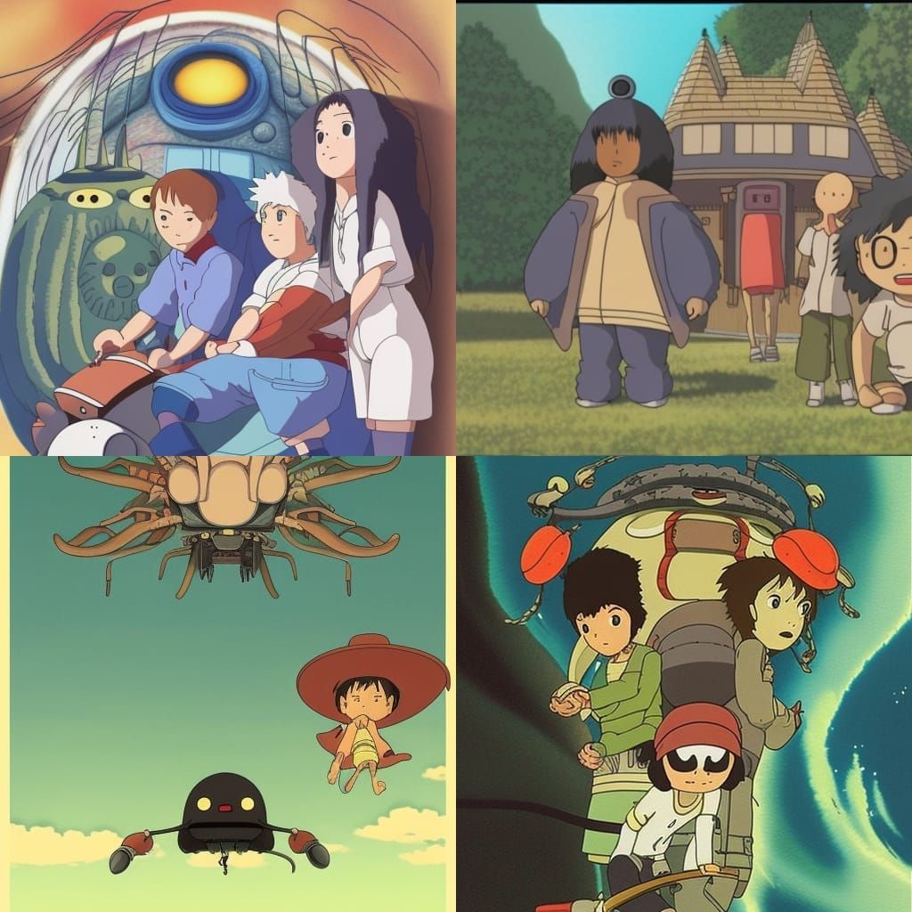 weird aliens Studio Ghibli - AI Generated Artwork - NightCafe Creator