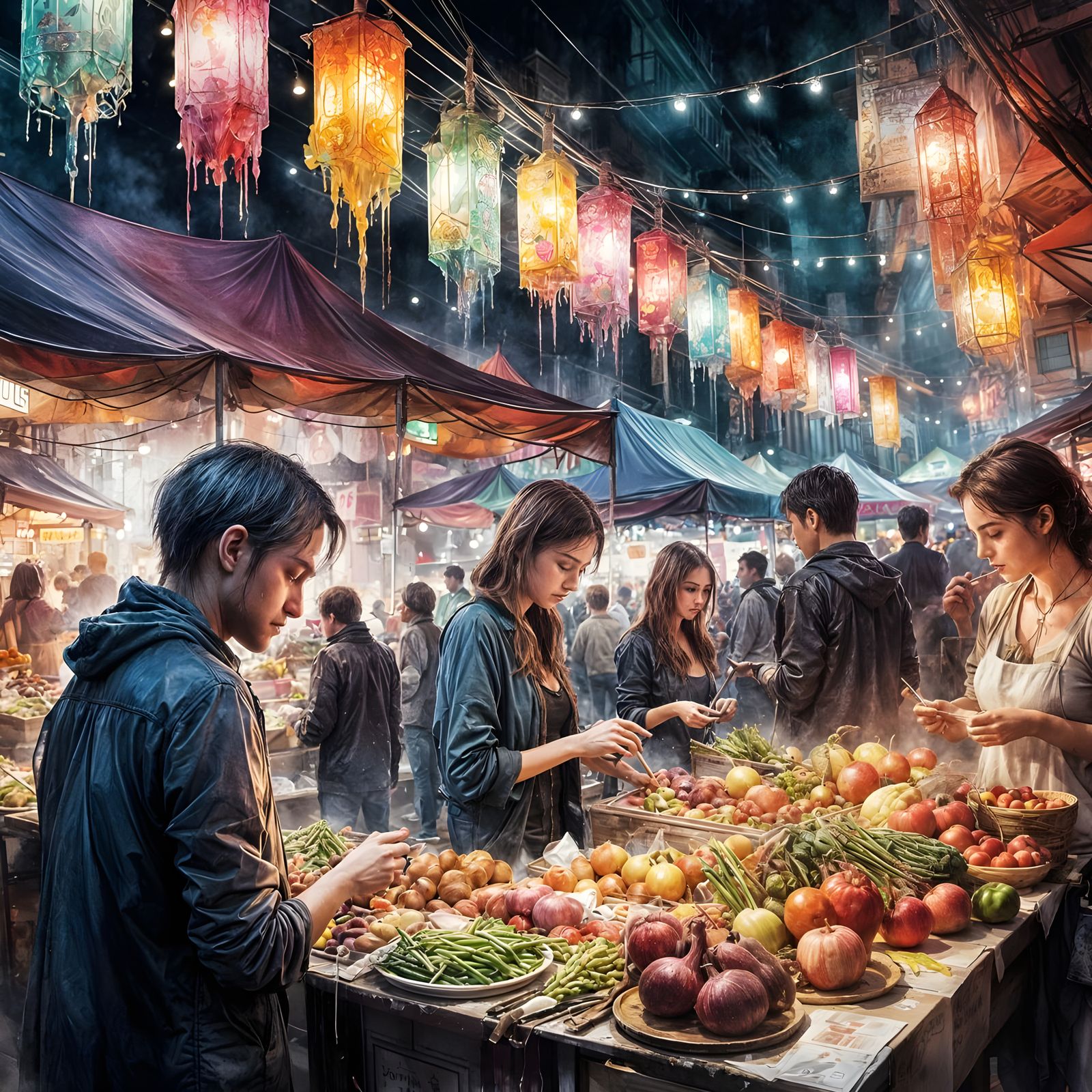 The Night Market   by @GreenNails 