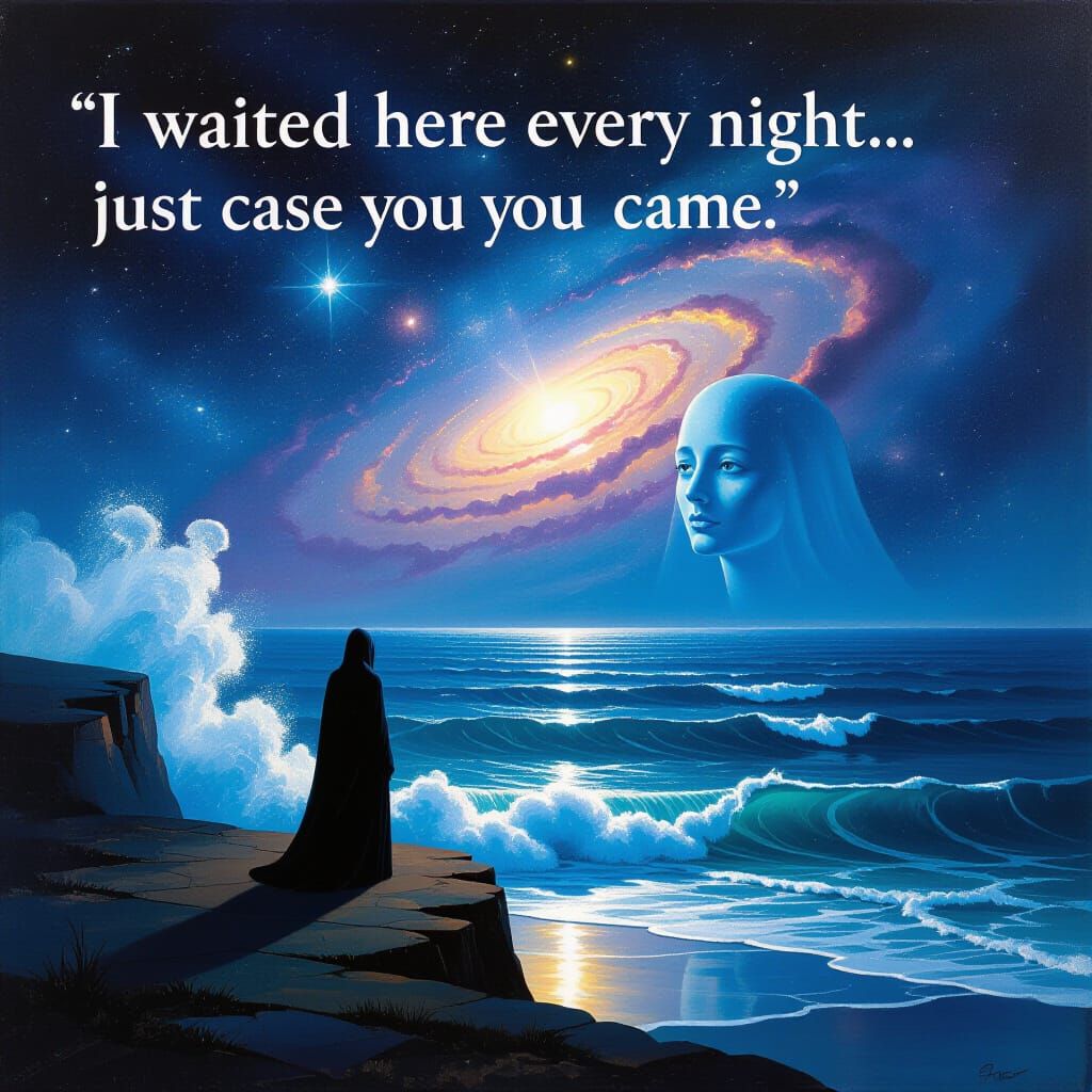 Imagine standing at the edge of the world, where the ocean pours off the horizon like a waterfall into the stars. You're not alone. Beside y...