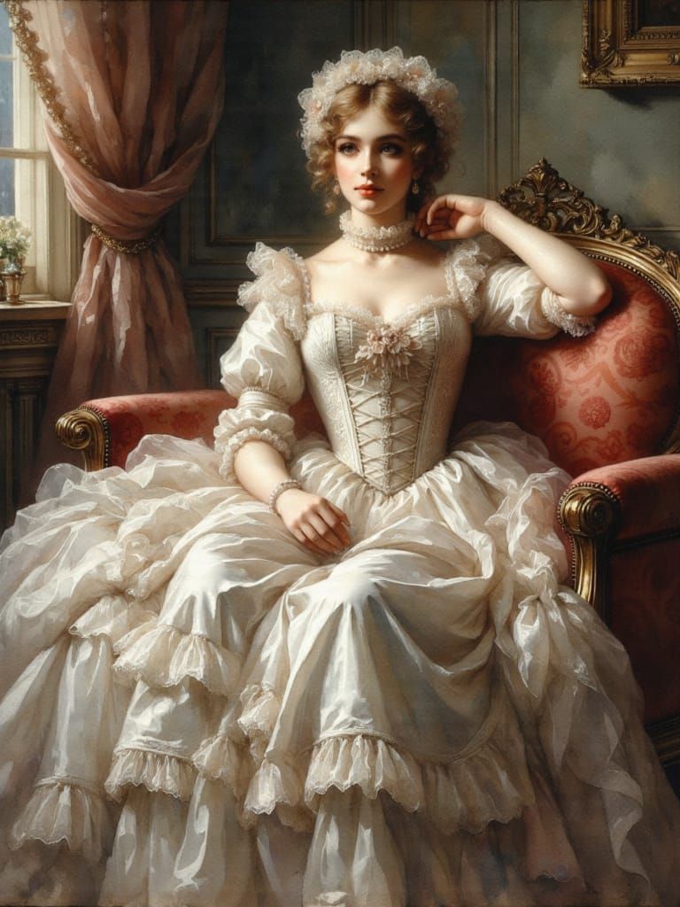 A fair lady of the Victorian era