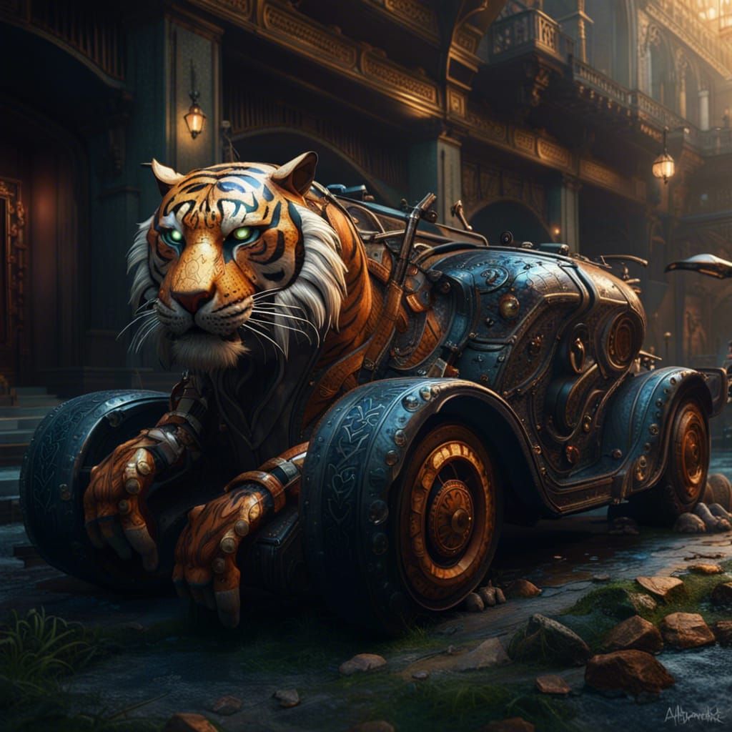 tiger shaped cars  by @AliMar