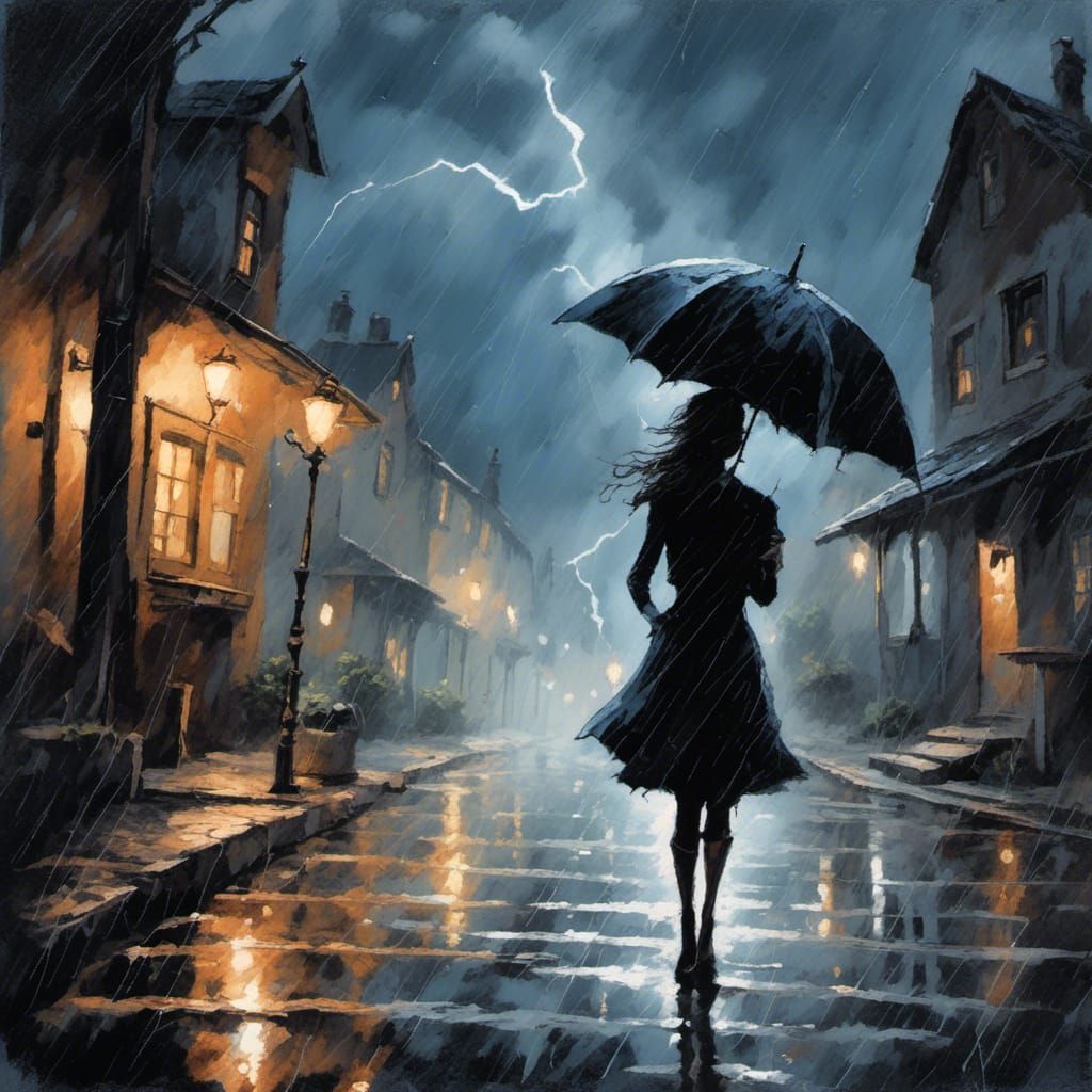 Walking in the rain