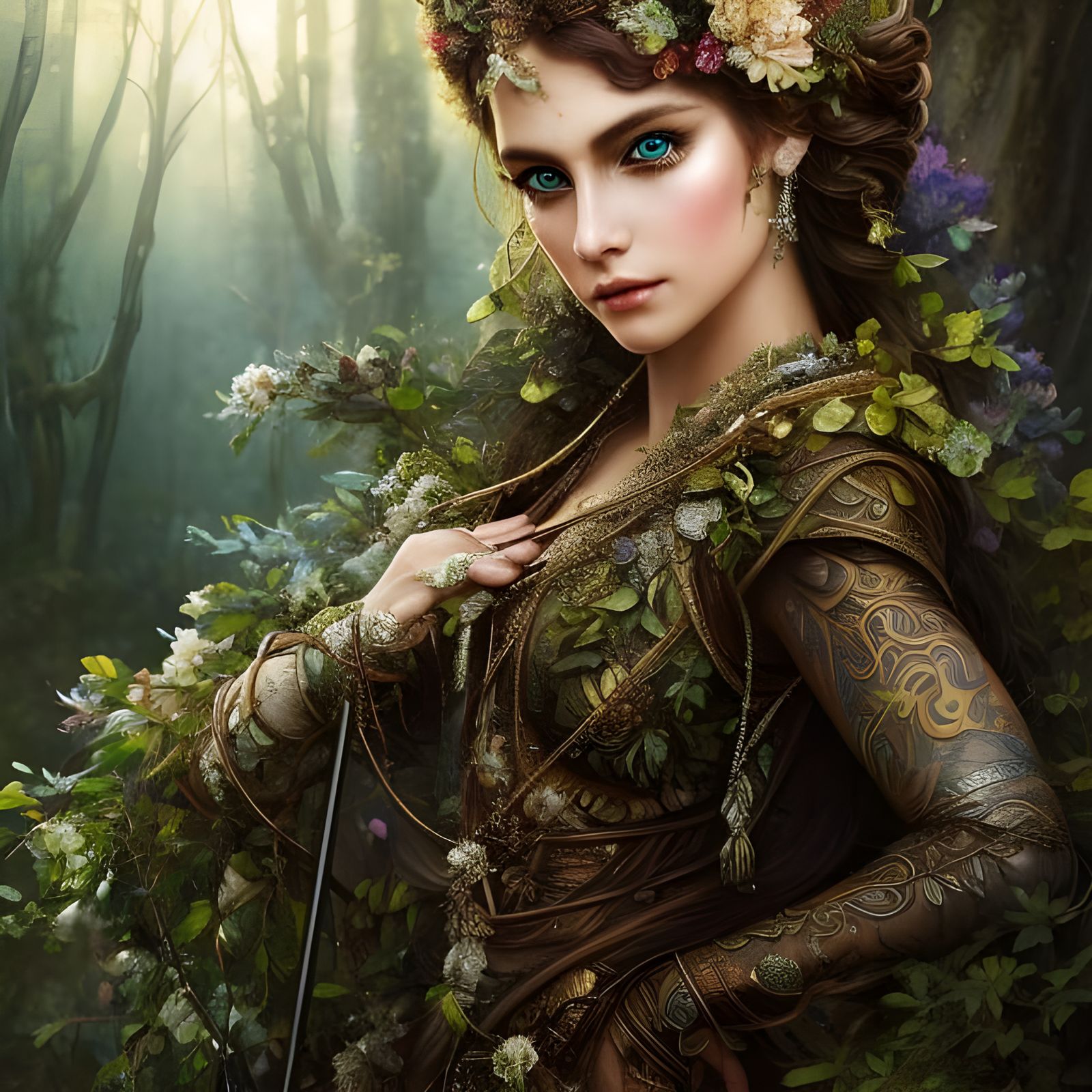 A female elf #5 - AI Generated Artwork - NightCafe Creator