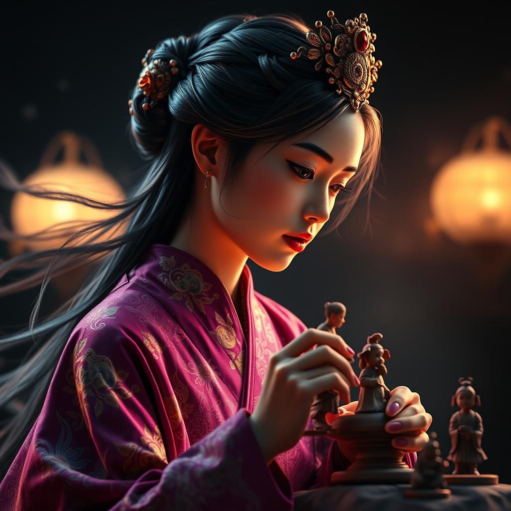 Nuwa - The Chinese goddess who created humanity and repaired the sky,   by @Amethystmoonsong