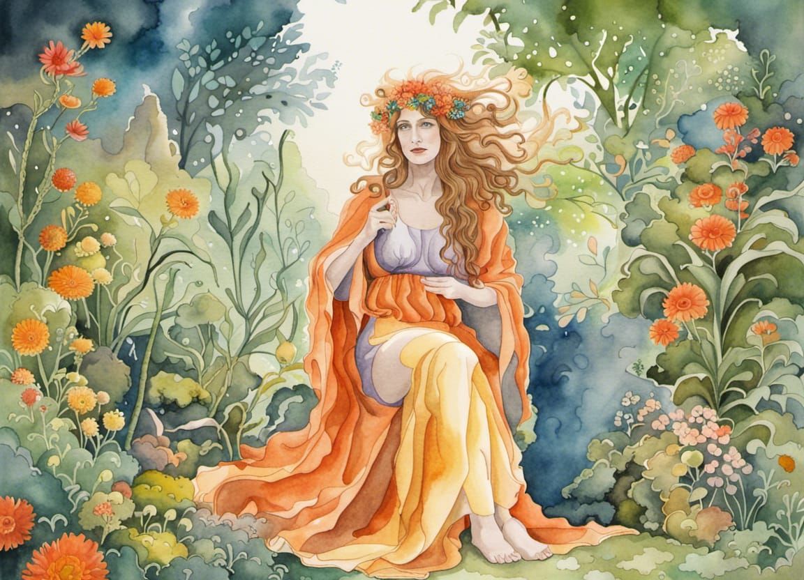 Demeter, Goddess of Harvest  by @paintfully