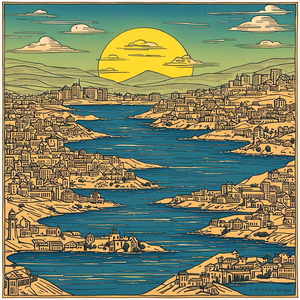 Monstrous Creature by Lake: 3D Video Game Graphics