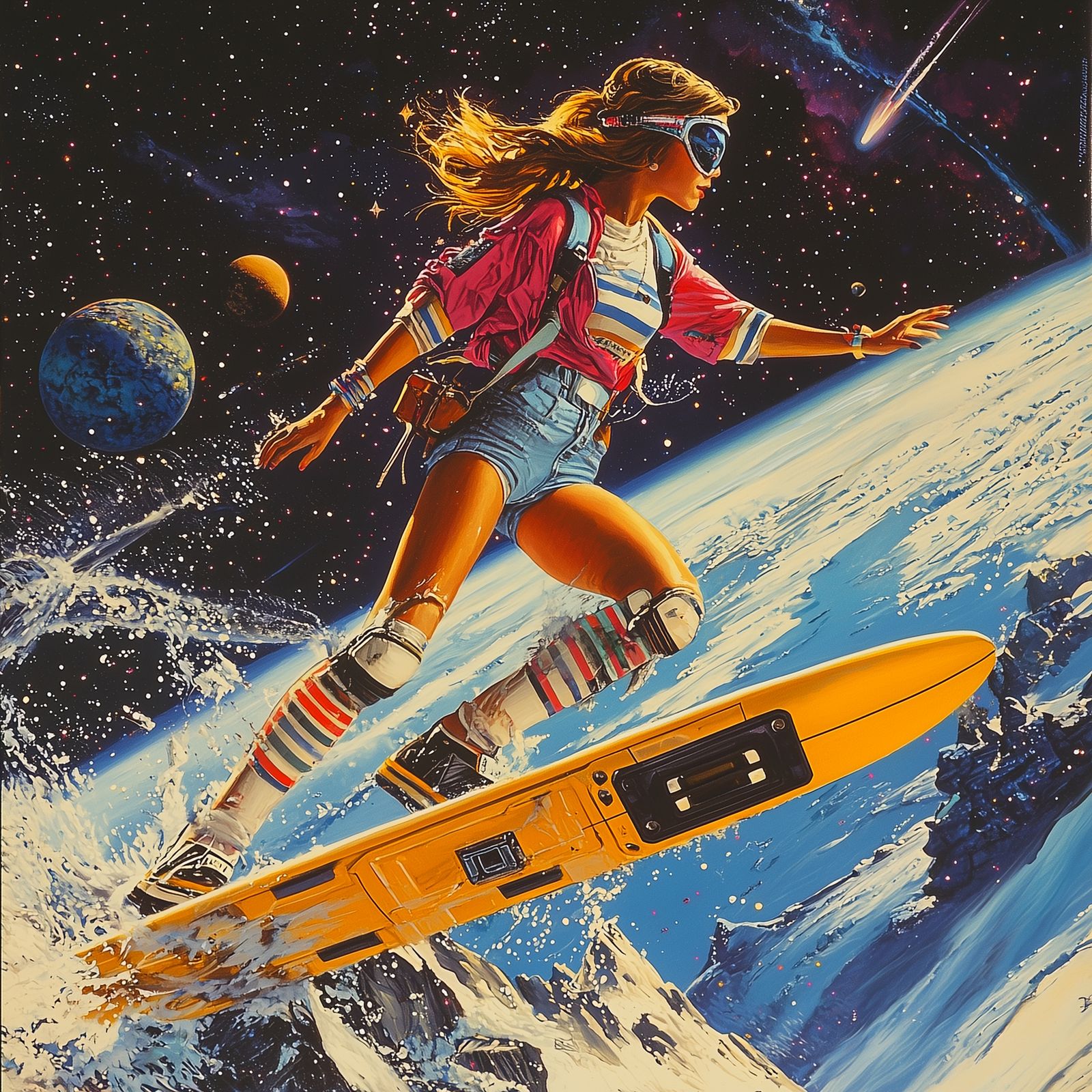 1980s Space Surfer