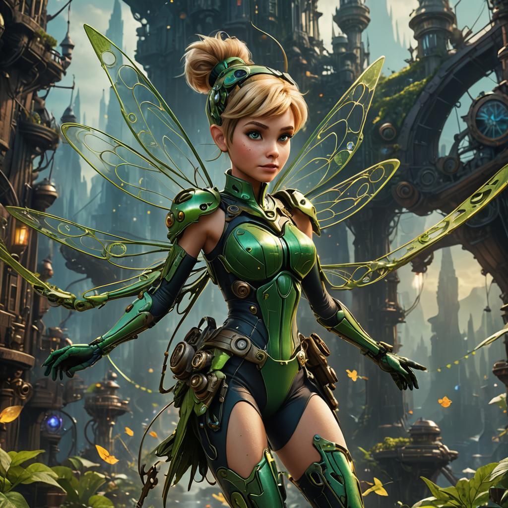 Tinker Bell in a Biopunk suit  by @Hard Boiled Entertainment