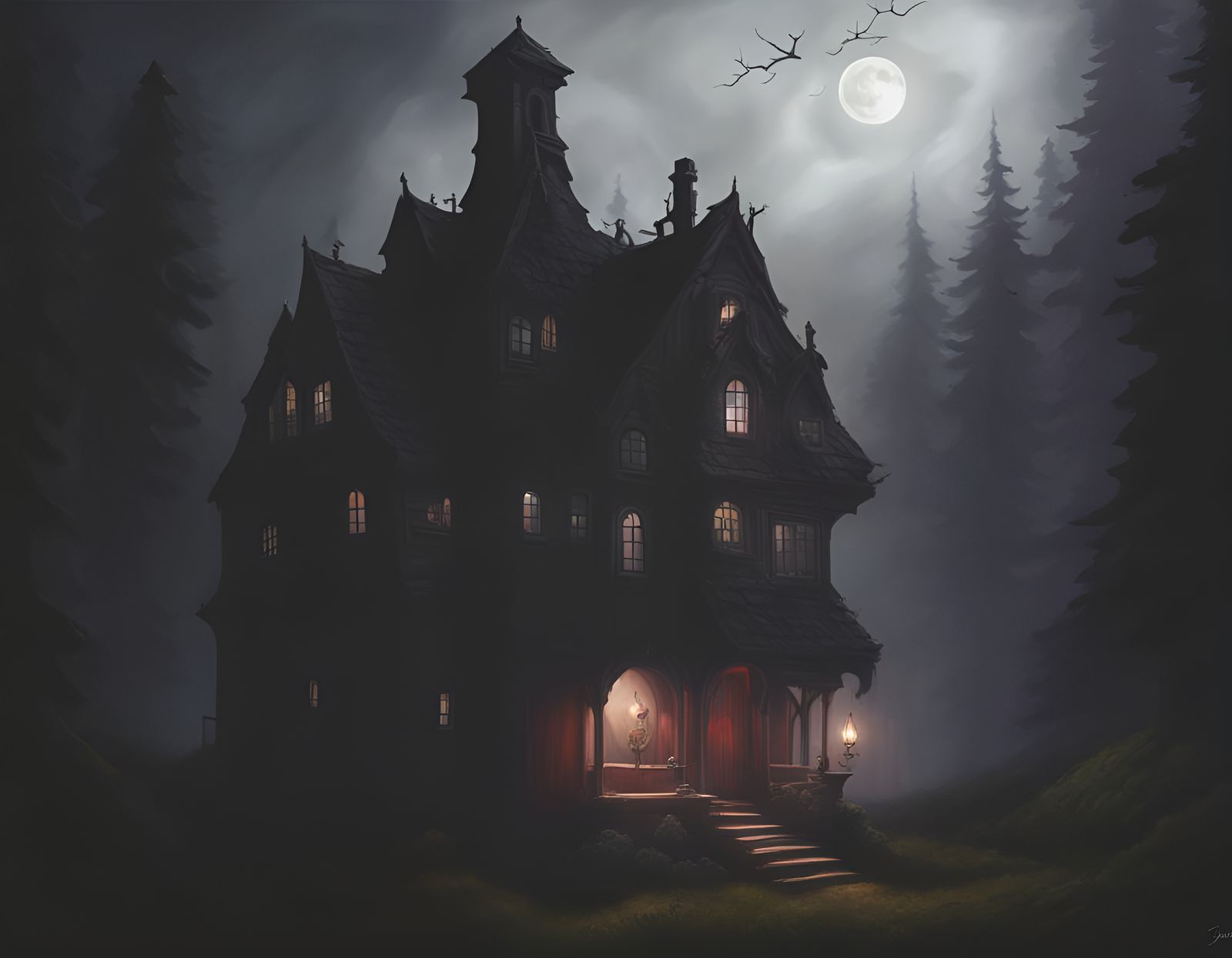 Blackthorn Manor - AI Generated Artwork - NightCafe Creator