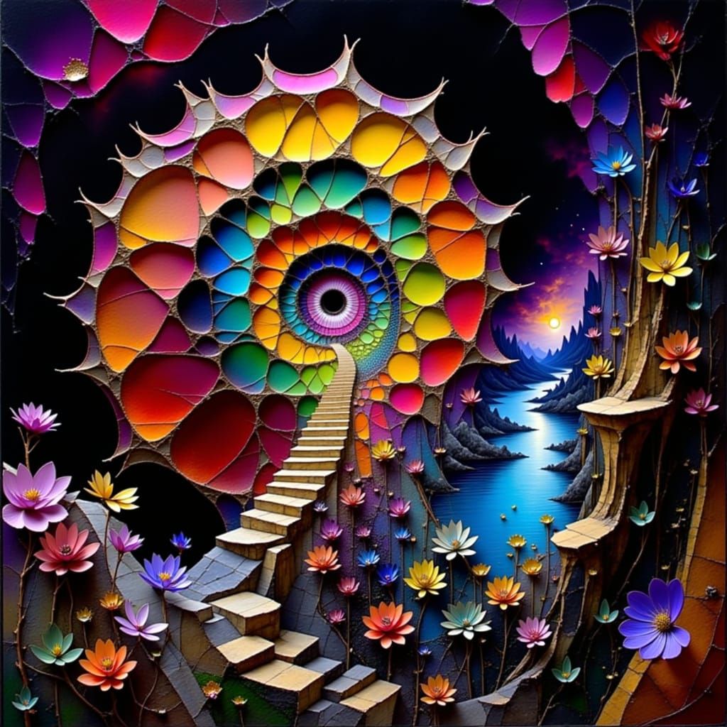 Sun Symbolizes vibrancy, vitality, and clarity. Portrait Silhouette of Woman worshiping the sun, flowers, sunrise, sunset,  simplicity,  cre...