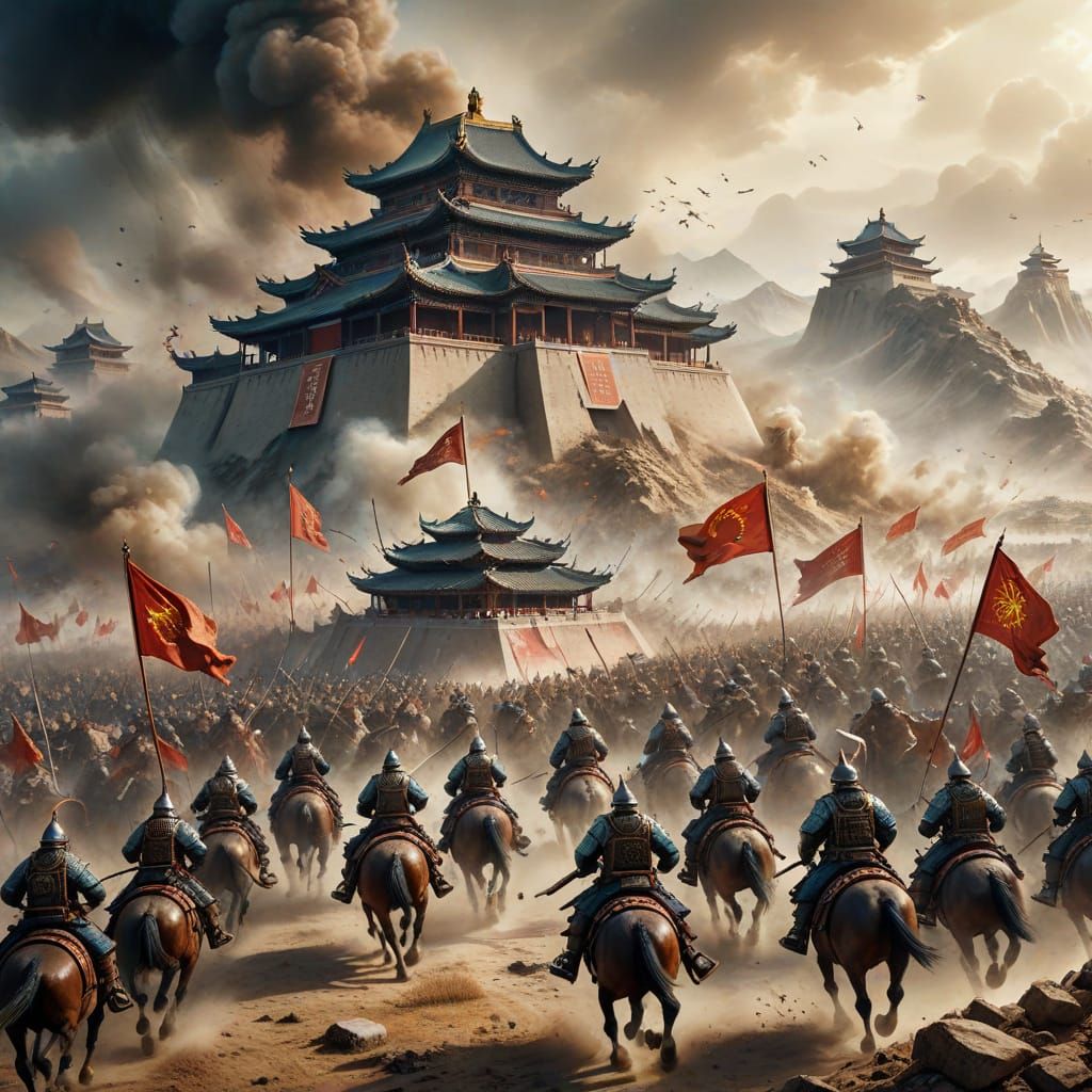 המונגלים נלחמים בסין