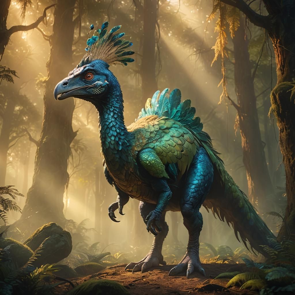 peacocksaurus  by @Hani