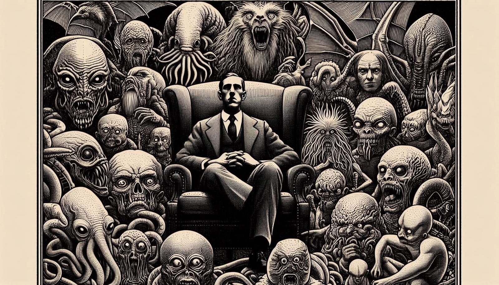 Tetra-tribute to HP Lovecraft, Enki Bilal, Philippe Druillet and Moebius