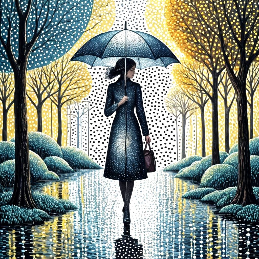 Pointillism Art  by @NewAgerJul