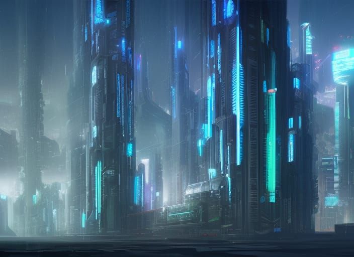 Ecumenopolis cityscape - AI Generated Artwork - NightCafe Creator