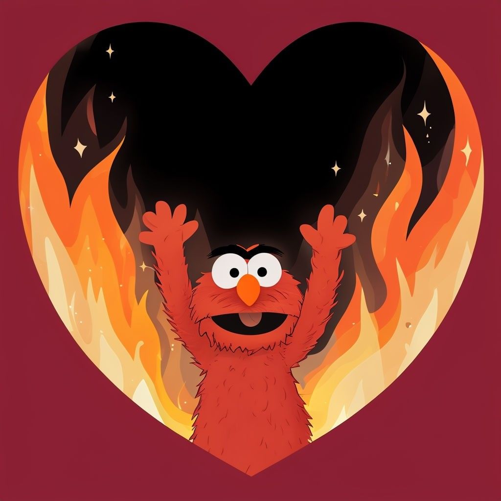 Elmo Burning in Hell