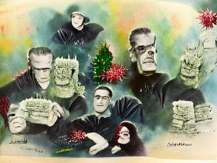 The Universal Monsters' annual Christmas card