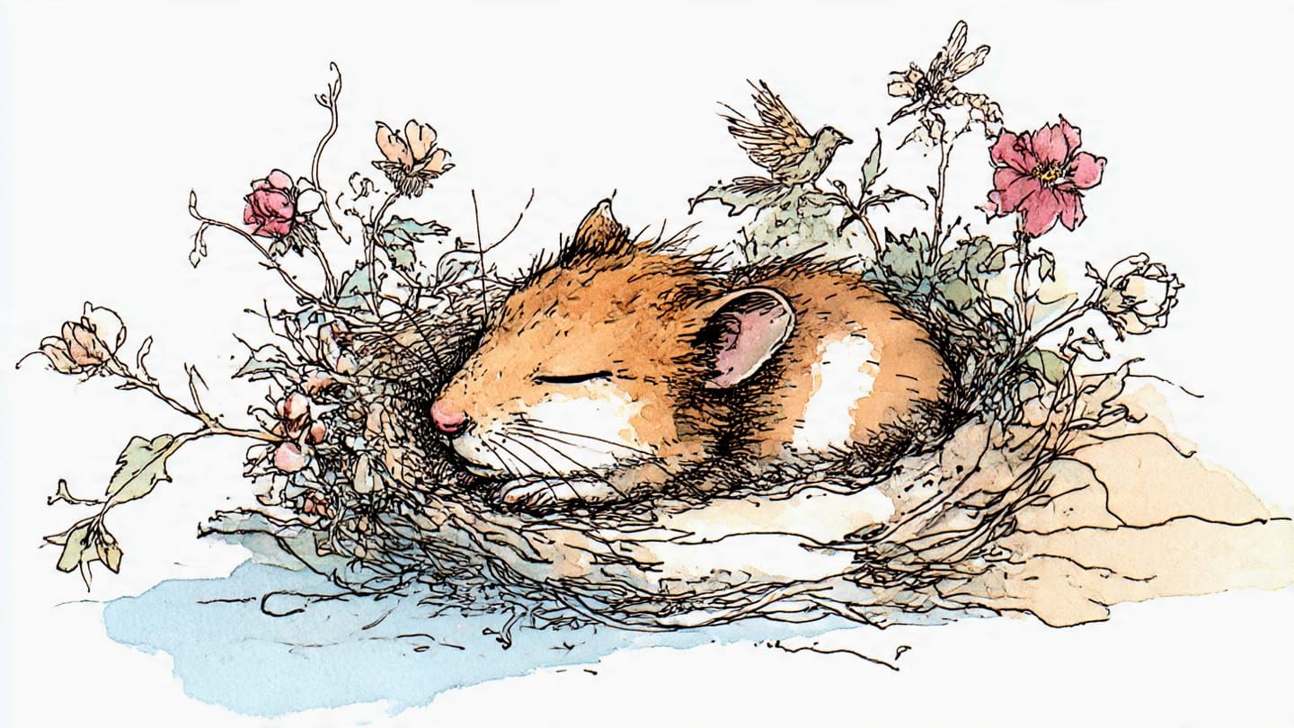 Hamster sleeping 🐹 04