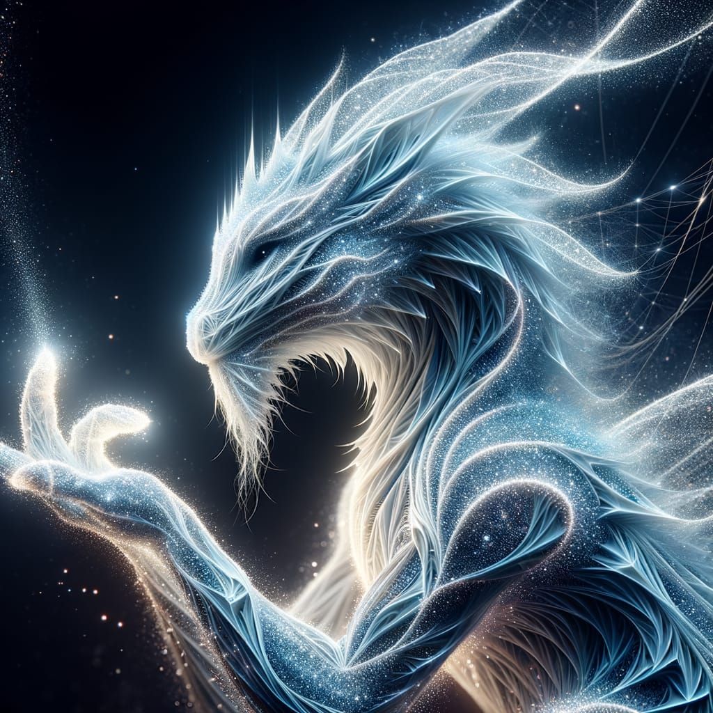 Extraordinary Creature made up of only pure forms of light. 