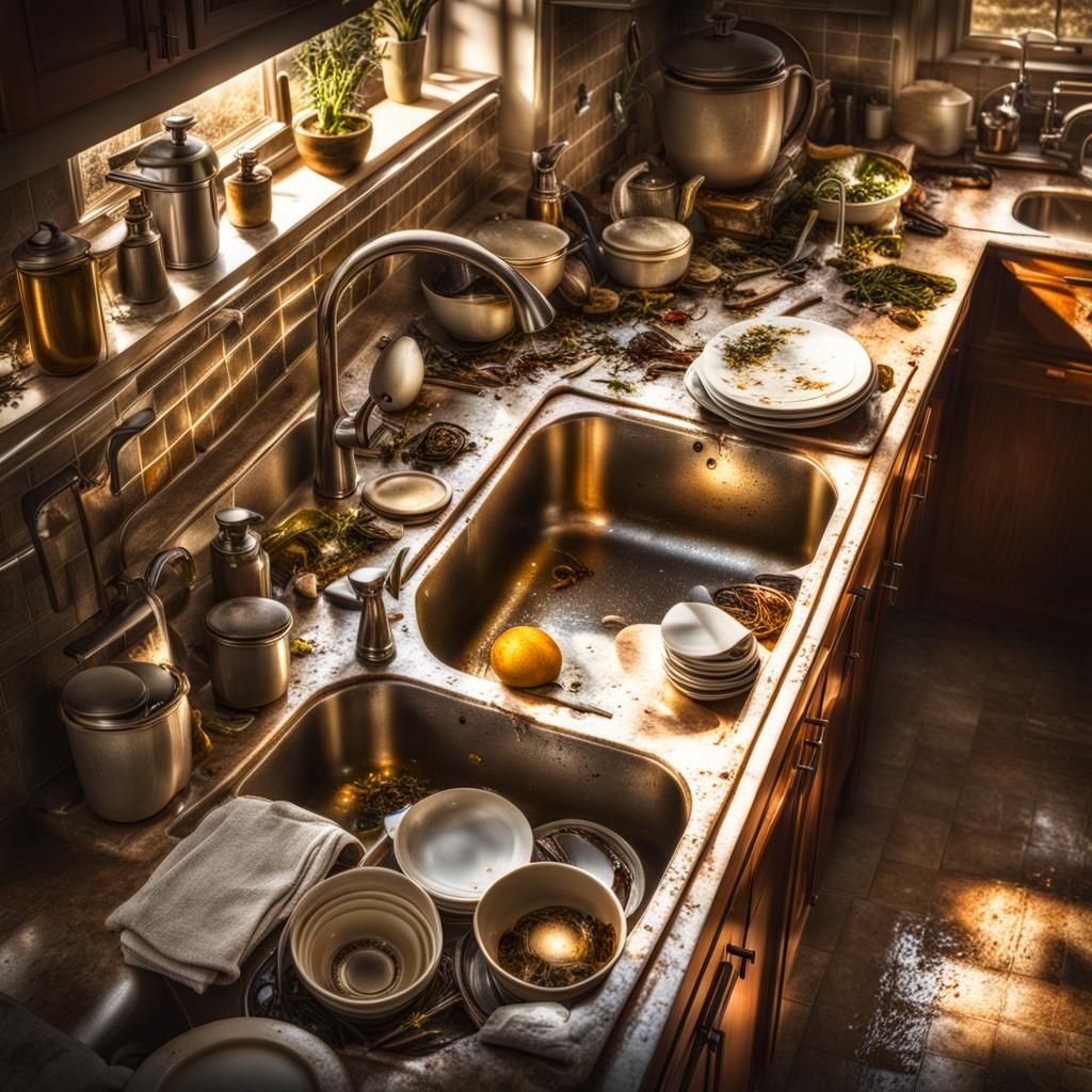 After dinner clean-up!   by @Debbie