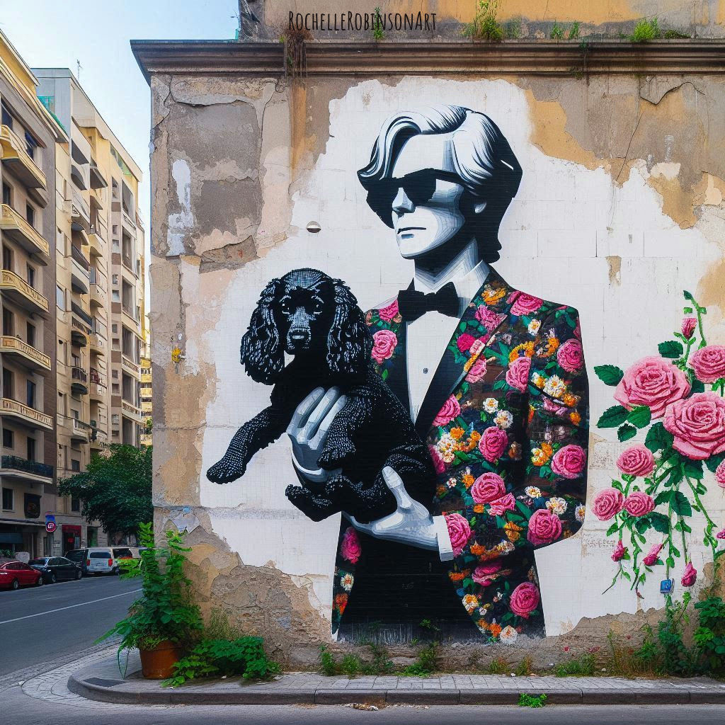 A Man And His Dog Mel - Street Art