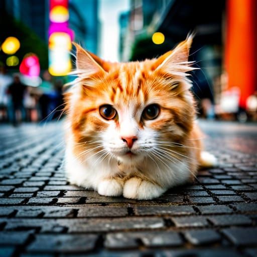 Street cat  by @Manchchango
