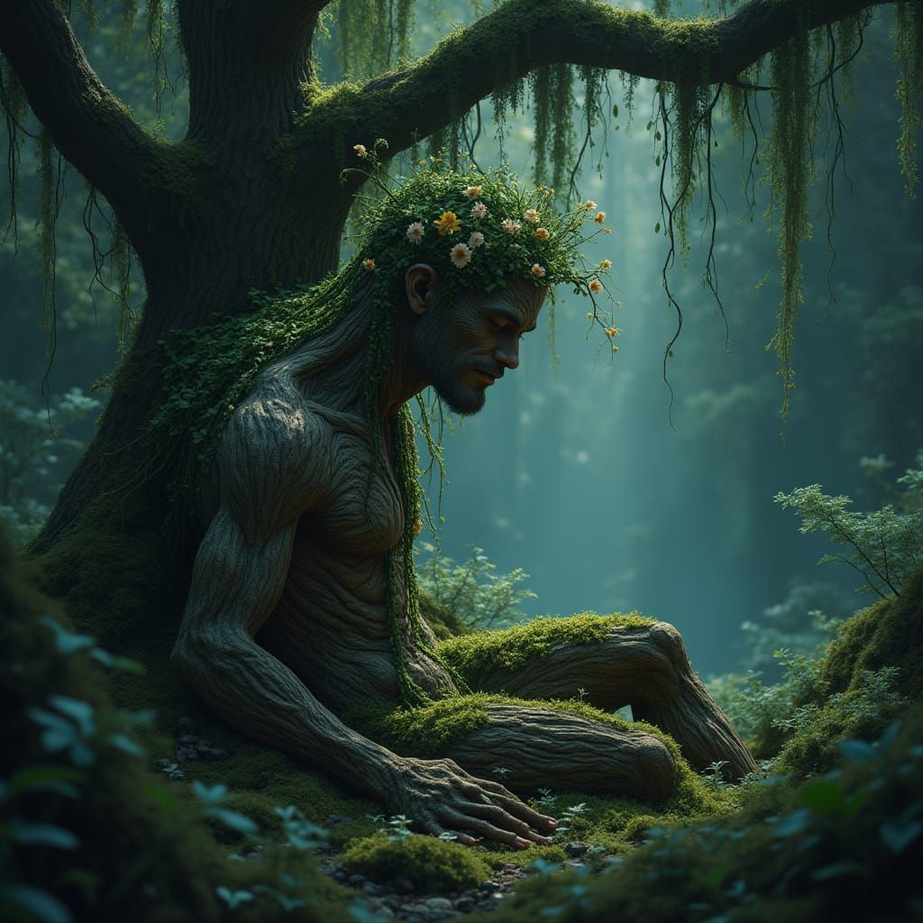 A majestic, ancient tree spirit 