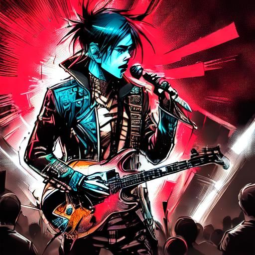 <lora:Landscaper v1:1.0> <lora:Punk:1.0> a concert, 8k resolution concept art portrait by Greg Rutkowski, Artgerm, WLOP, Alphonse Mucha dyna...