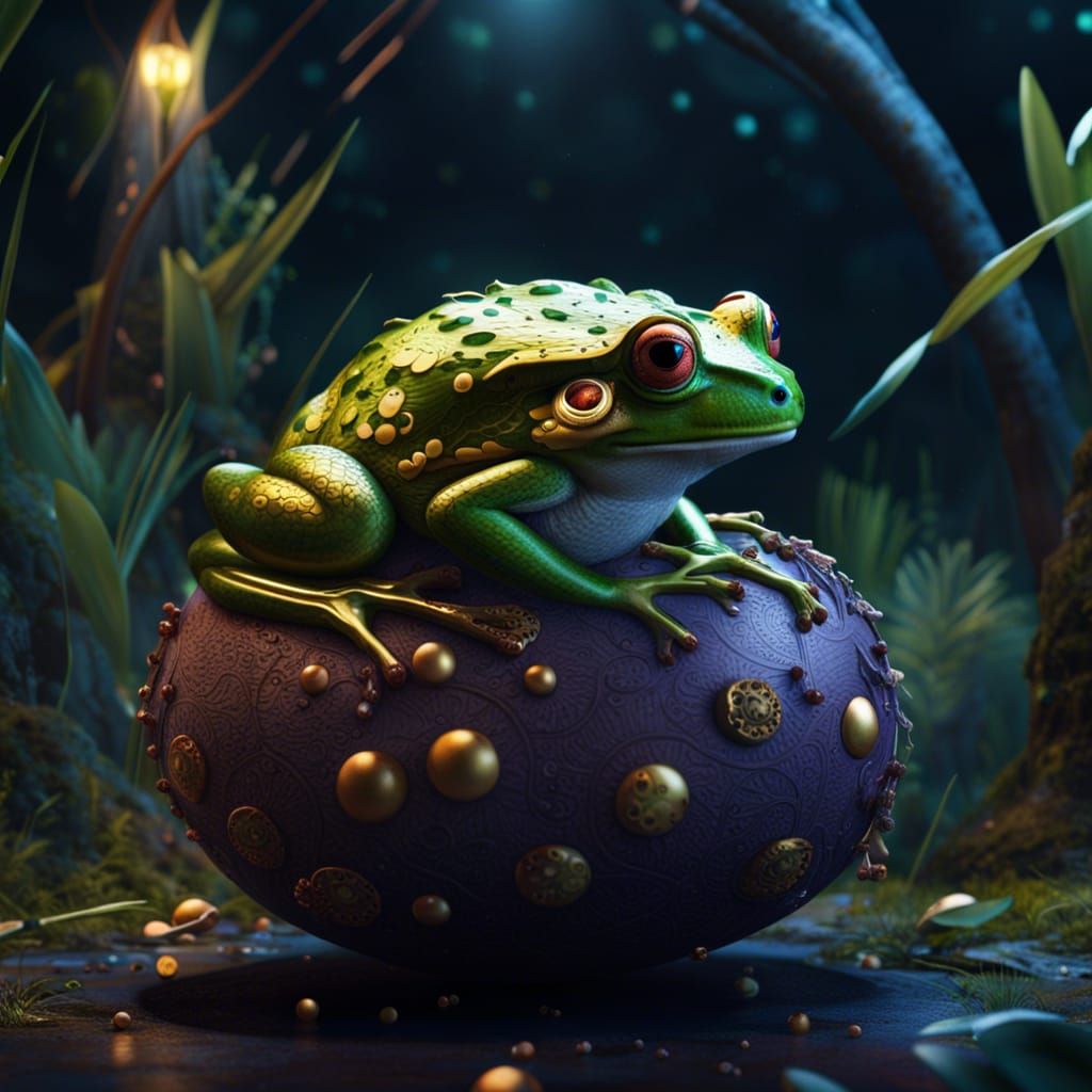 Realistic frog - AI Generated Artwork - NightCafe Creator