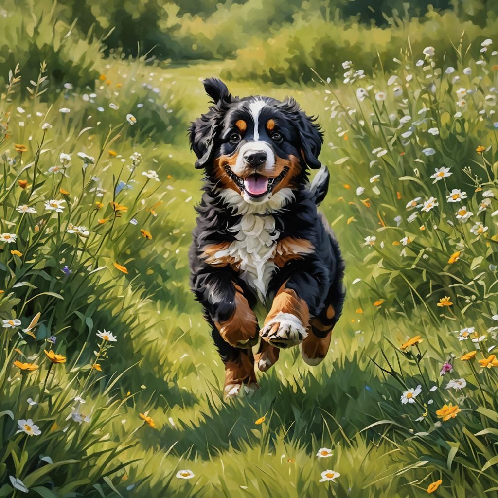 puppy bernese mountain dog