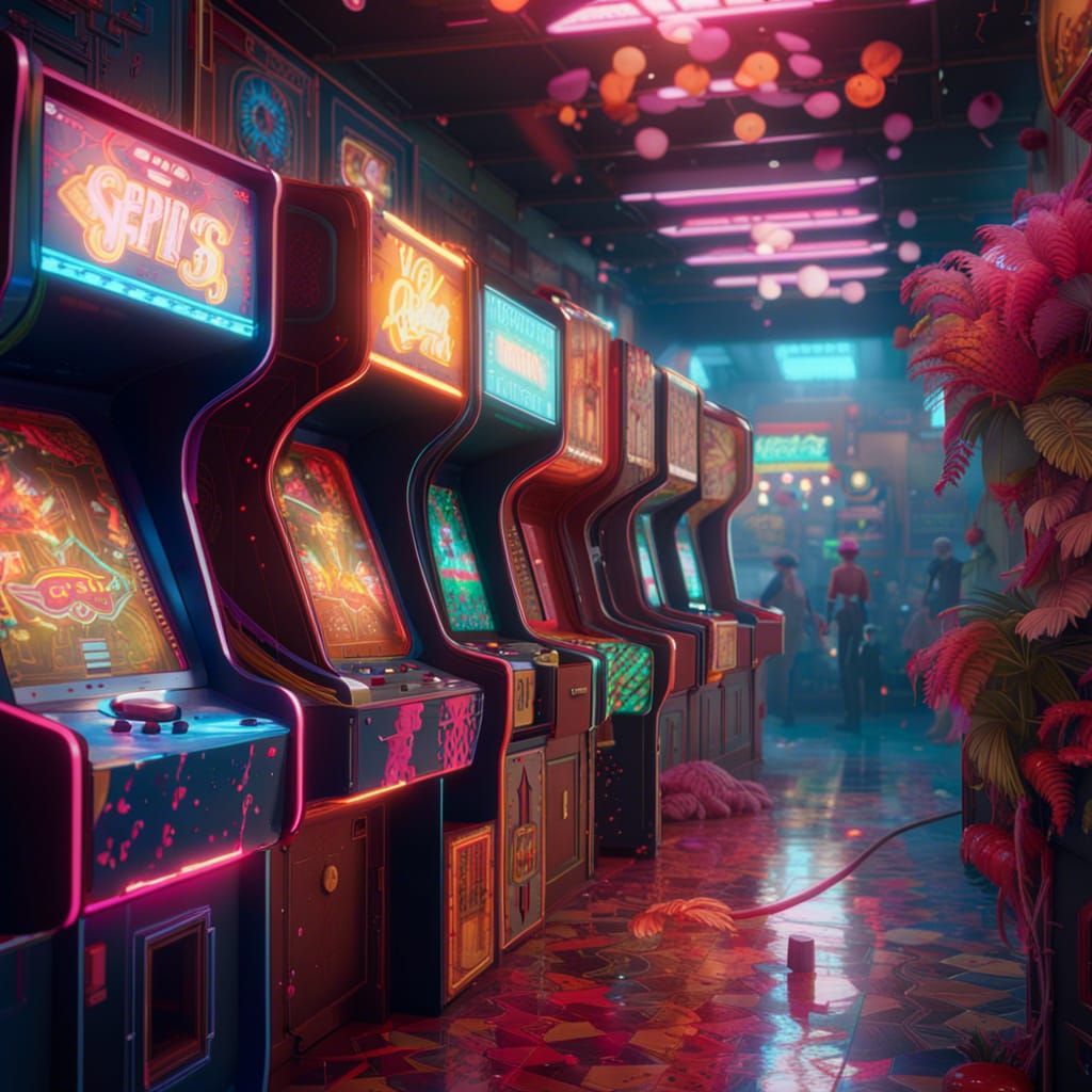 1980s Arcade - AI Generated Artwork - NightCafe Creator