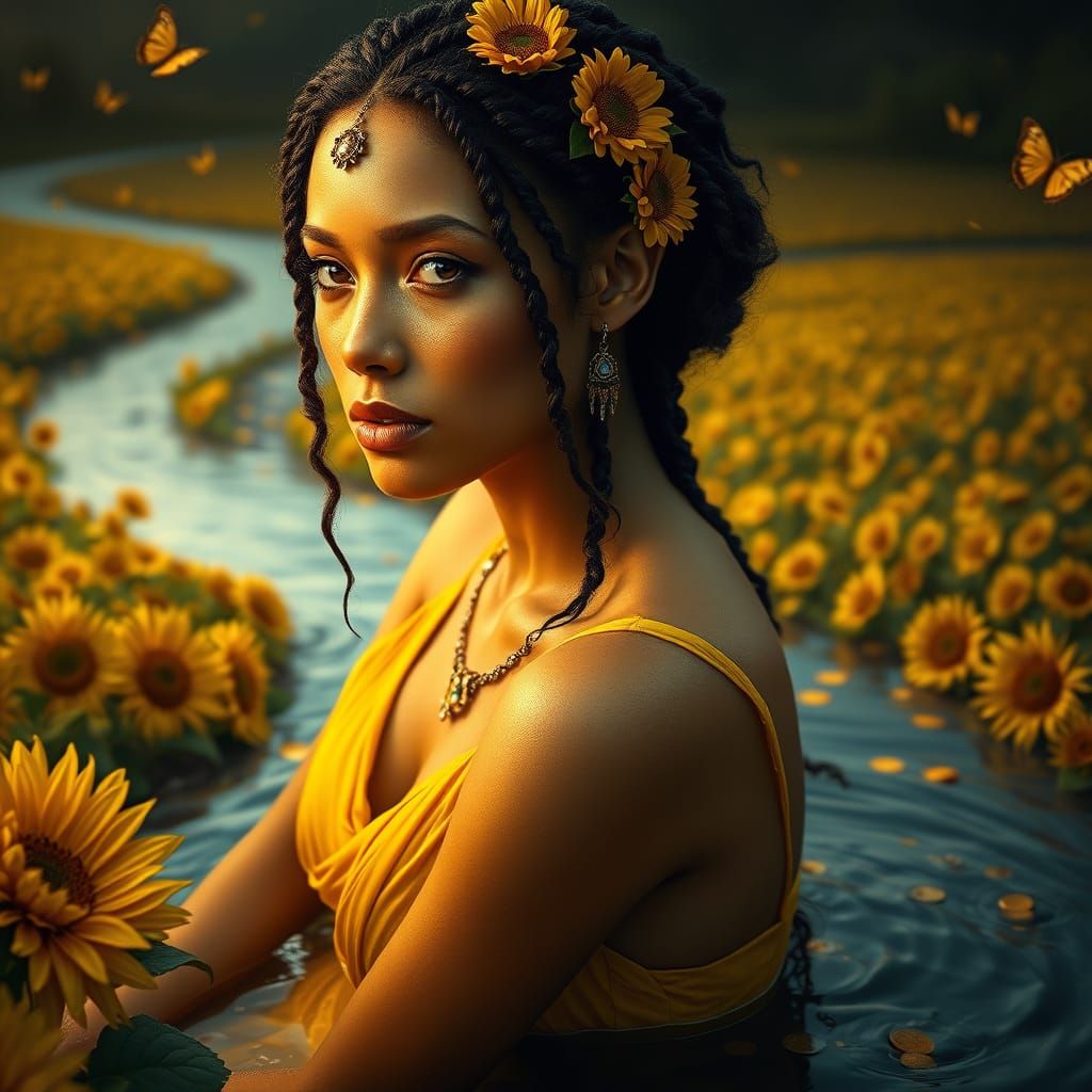 Goddess in Sun-Kissed Paradise
