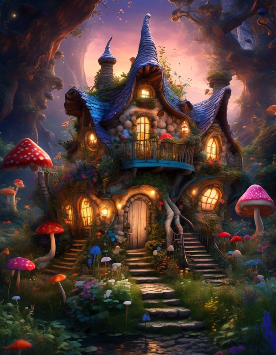 My fairy house series - AI Generated Artwork - NightCafe Creator