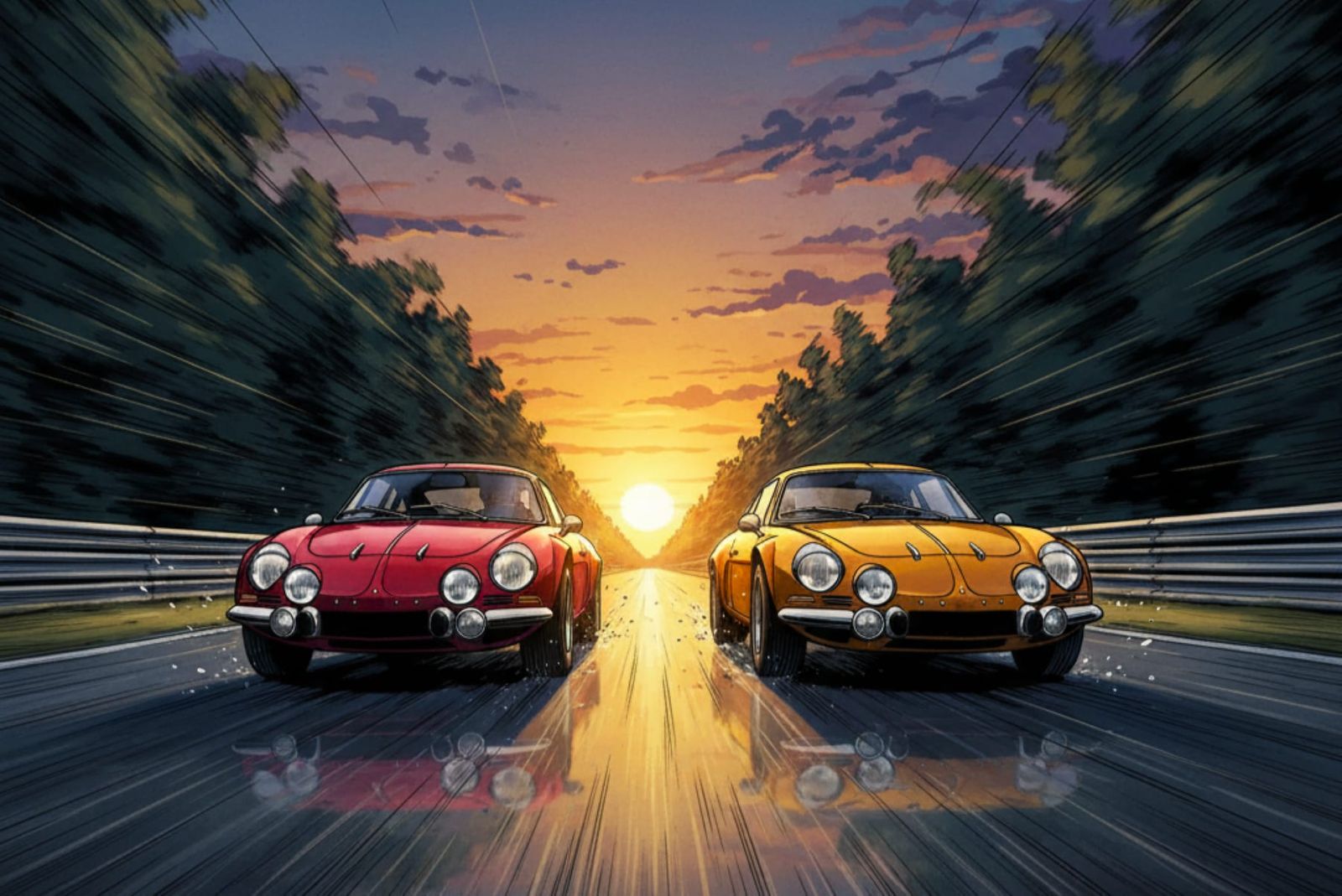 Alpine A110 vs Alpine  A110, Le Mans