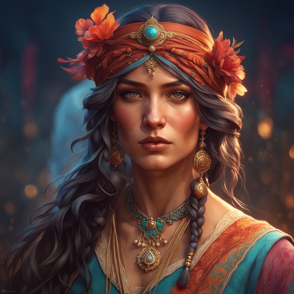 Romani beauty 1 - AI Generated Artwork - NightCafe Creator