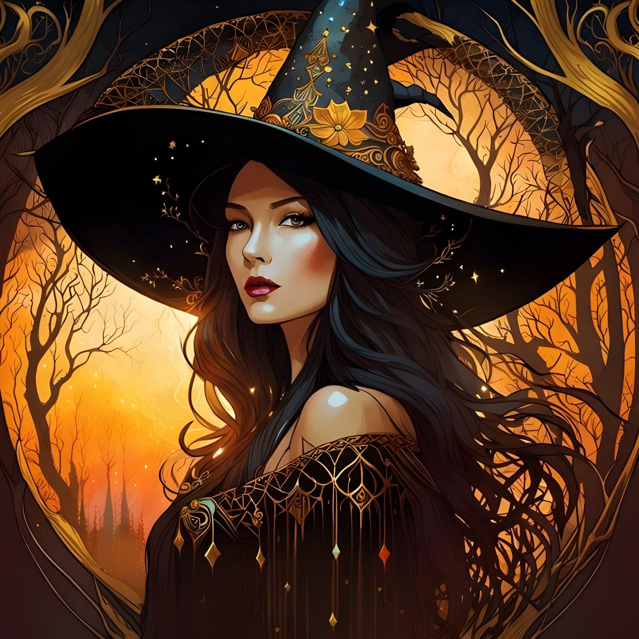 Autumn Witch 🍂🍁 - AI Generated Artwork - NightCafe Creator