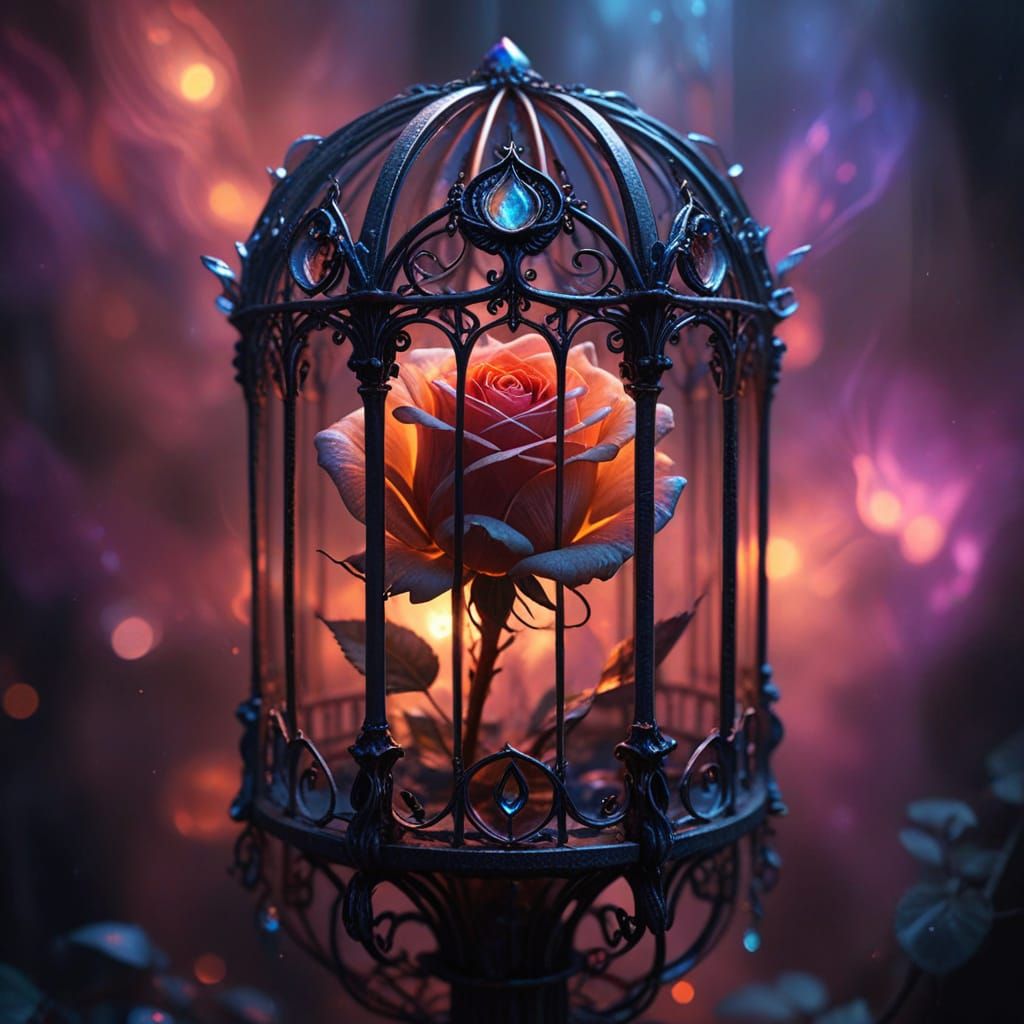 caged rose  by @Jake Blues