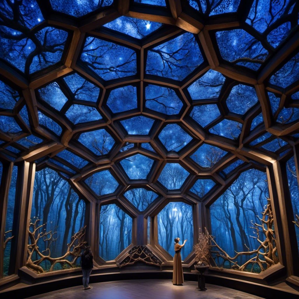 Blue creation projection