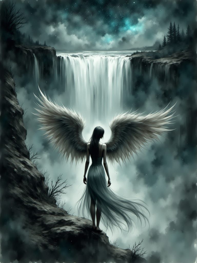 Angel by the cliffside 