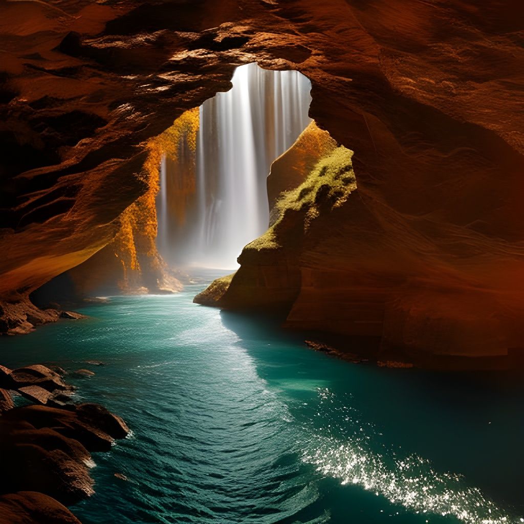 Intra-Cave Waterfall  by @Erikhan
