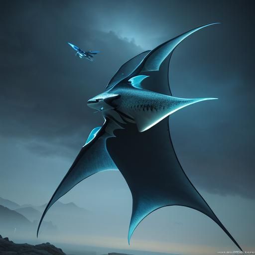 Manta Ray's Rapid Evolution Atmospheric Ascension - AI Generated ...