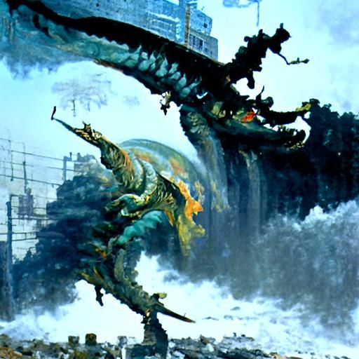 Giant Dragon attacks Tokyo